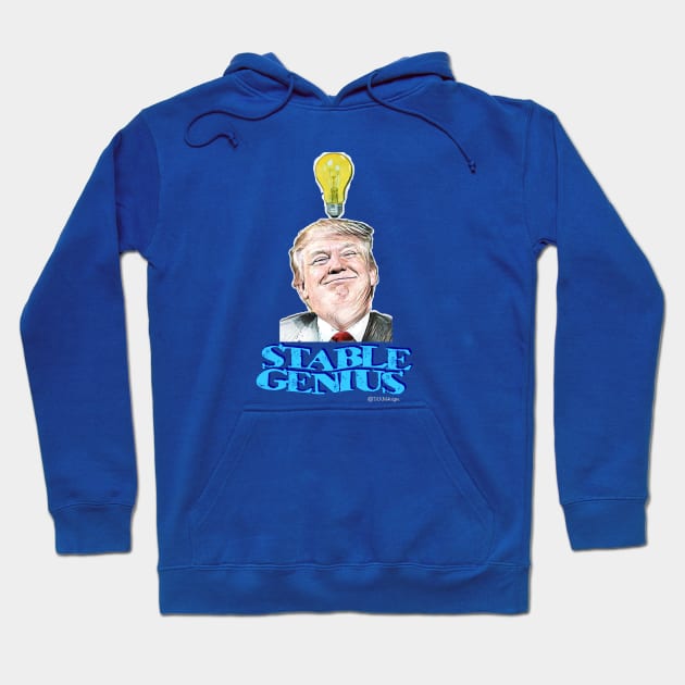 Trump Stable Genius Hoodie by dekimdesigns